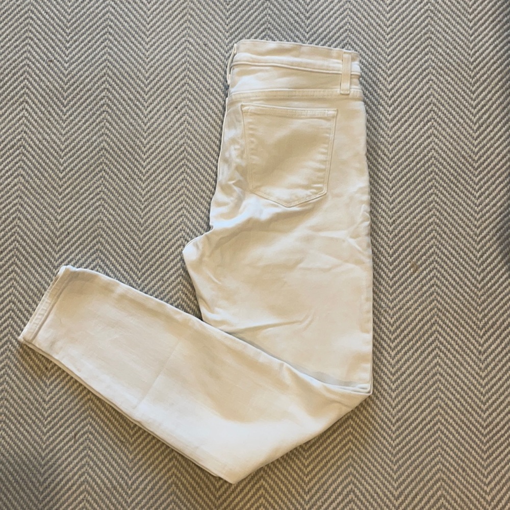 J Crew High Rise Skinny White Jean